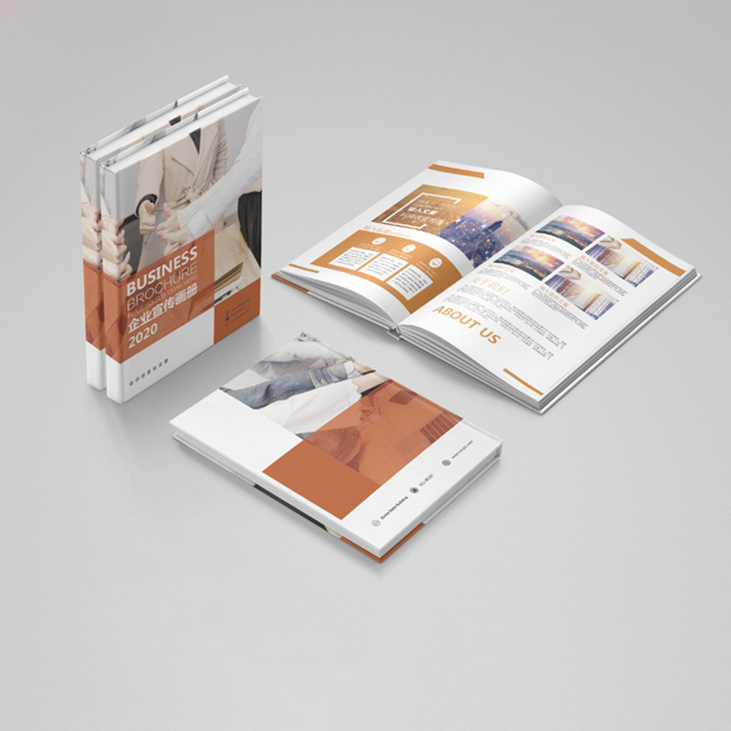 كتيب دليل الطباعة بالألوان الكاملة 128gsm 157gsm غطاء السماكة